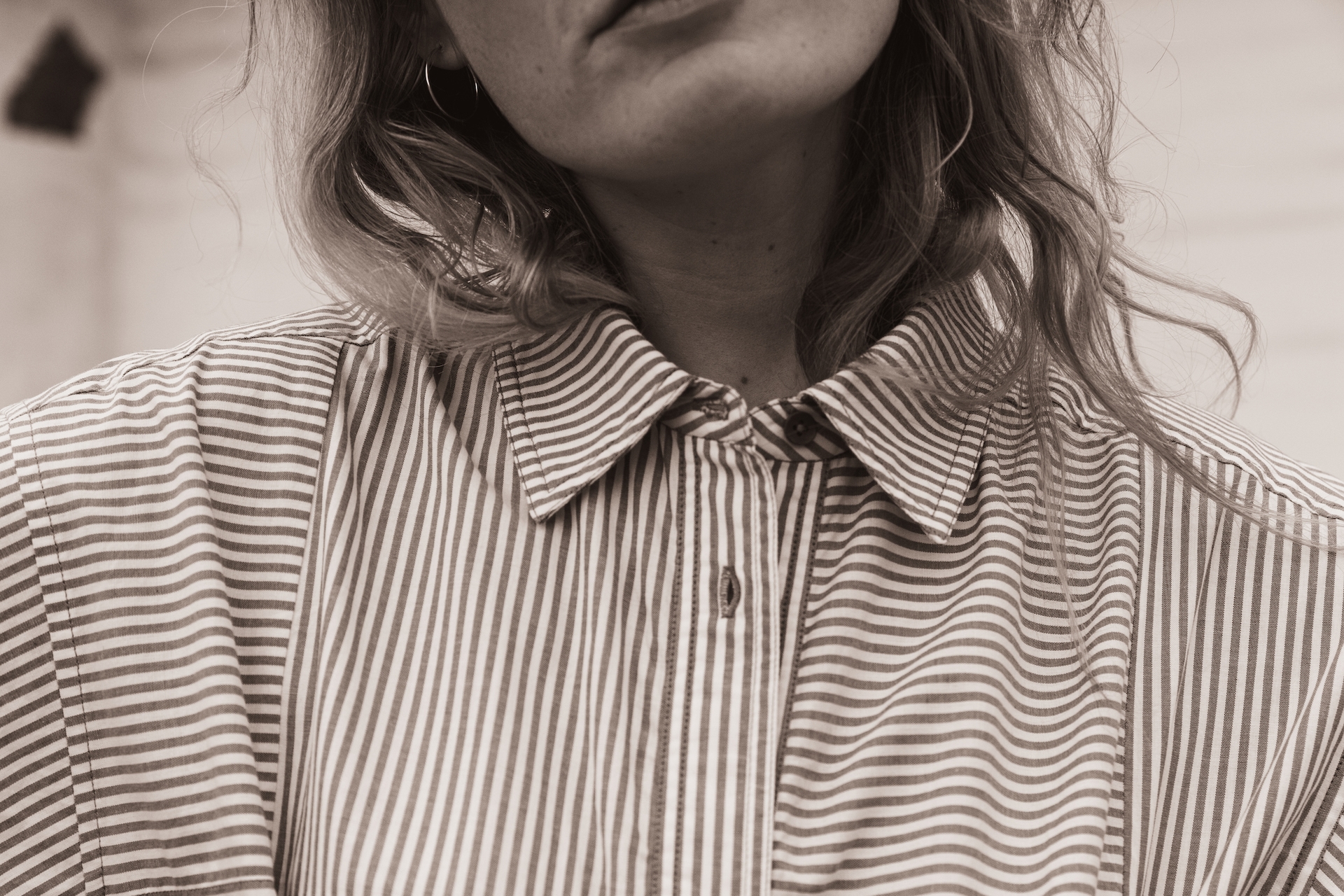 Hanne wears the Alameda Shirt Dress