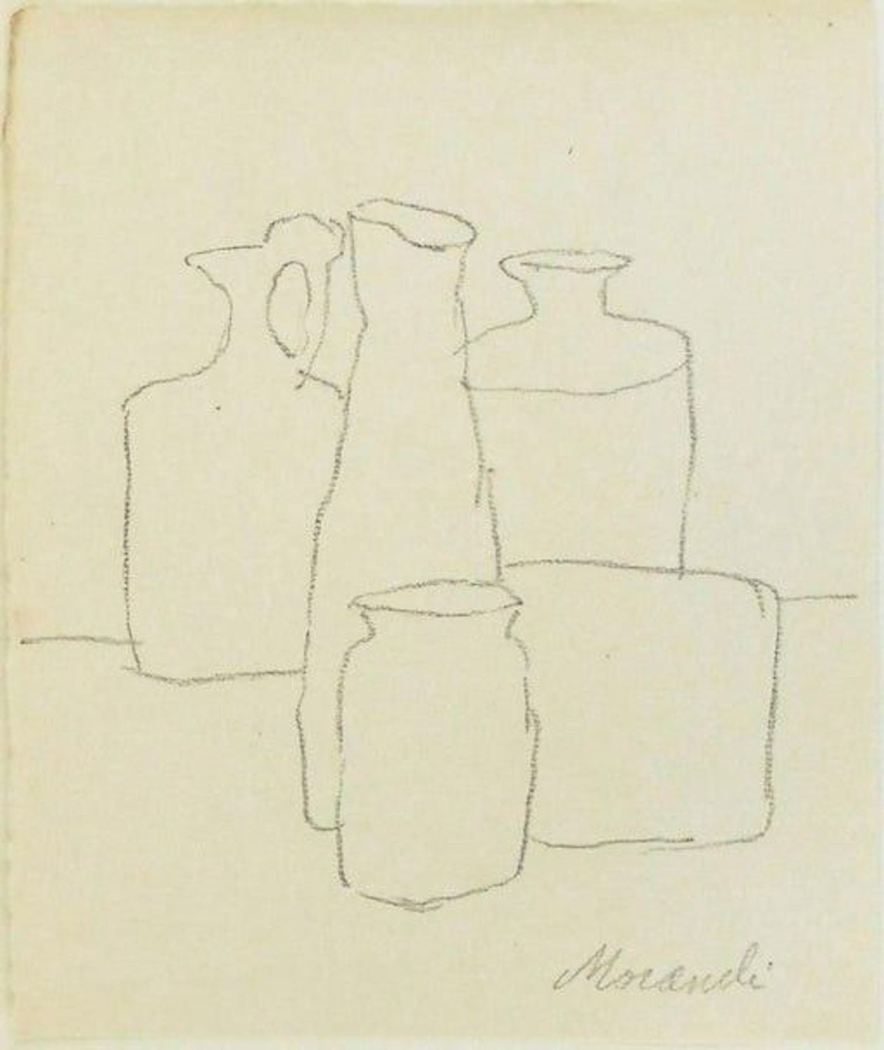 Line drawing by Giorgio Morandi