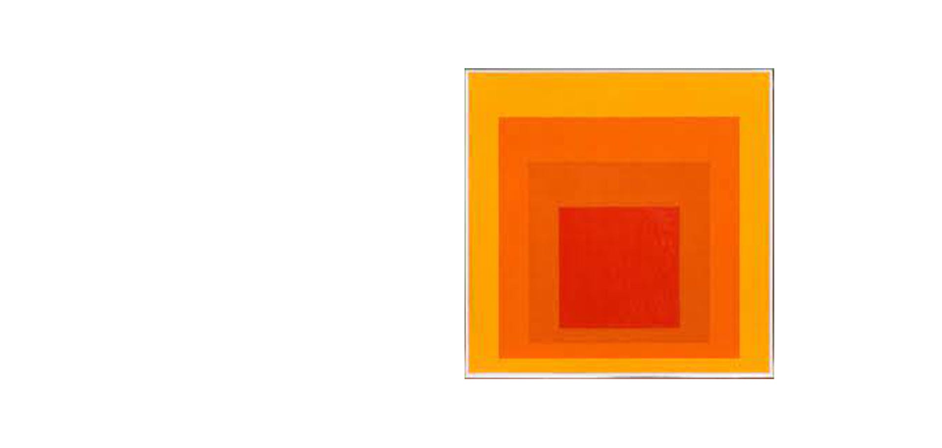 An art piece of different colored squares