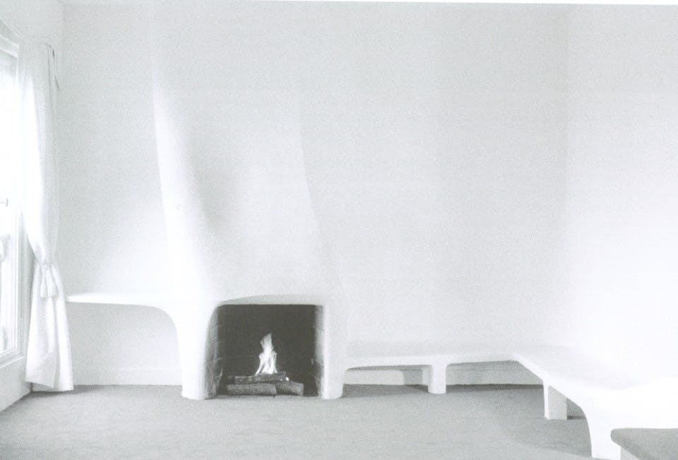 Fireplace, Paris, circa 1961. Photo courtesy of Suzanne Fournier-Schlegel